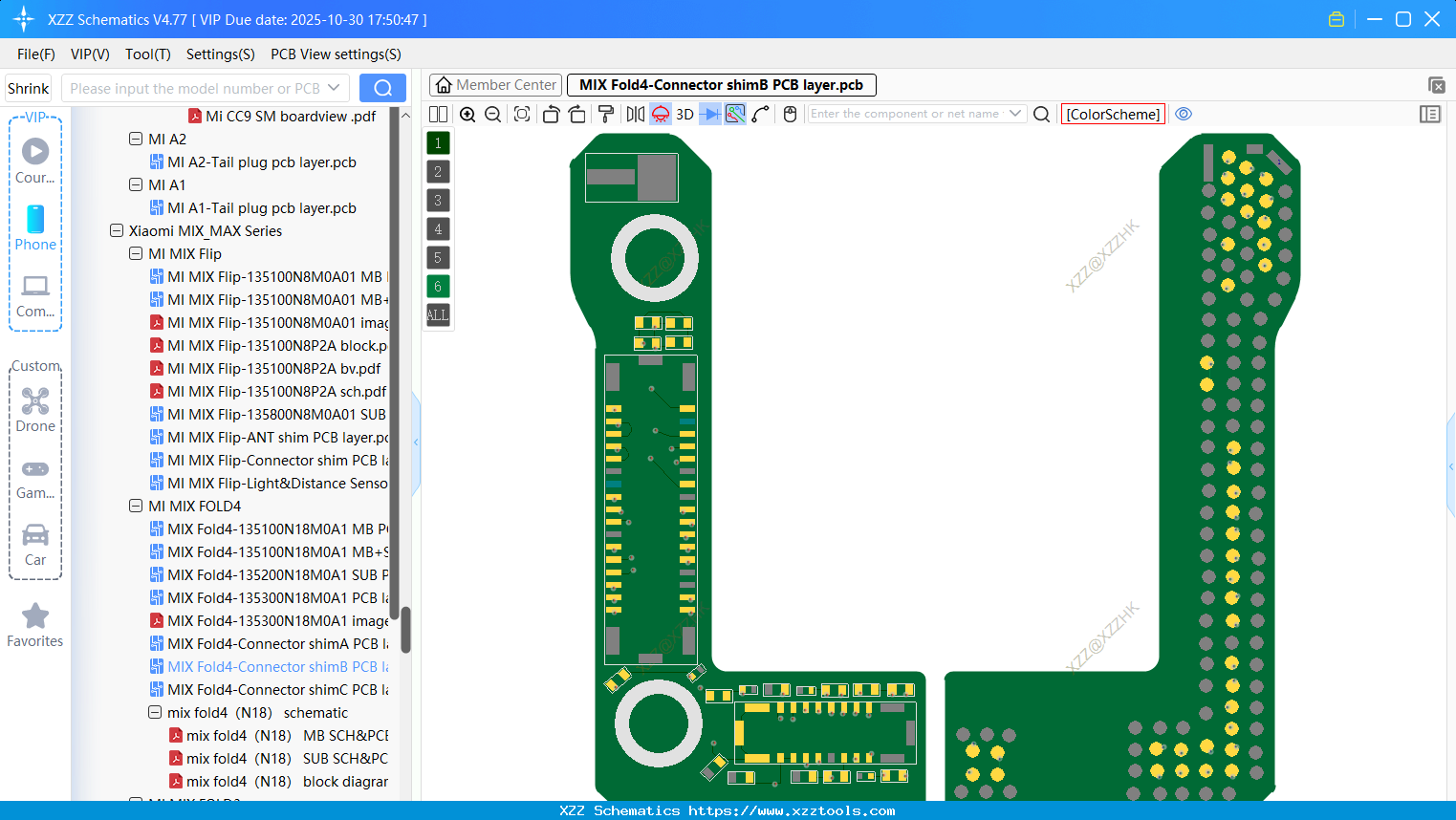 Xiaomi MIX Fold4-Connector ShimB PCB Layer